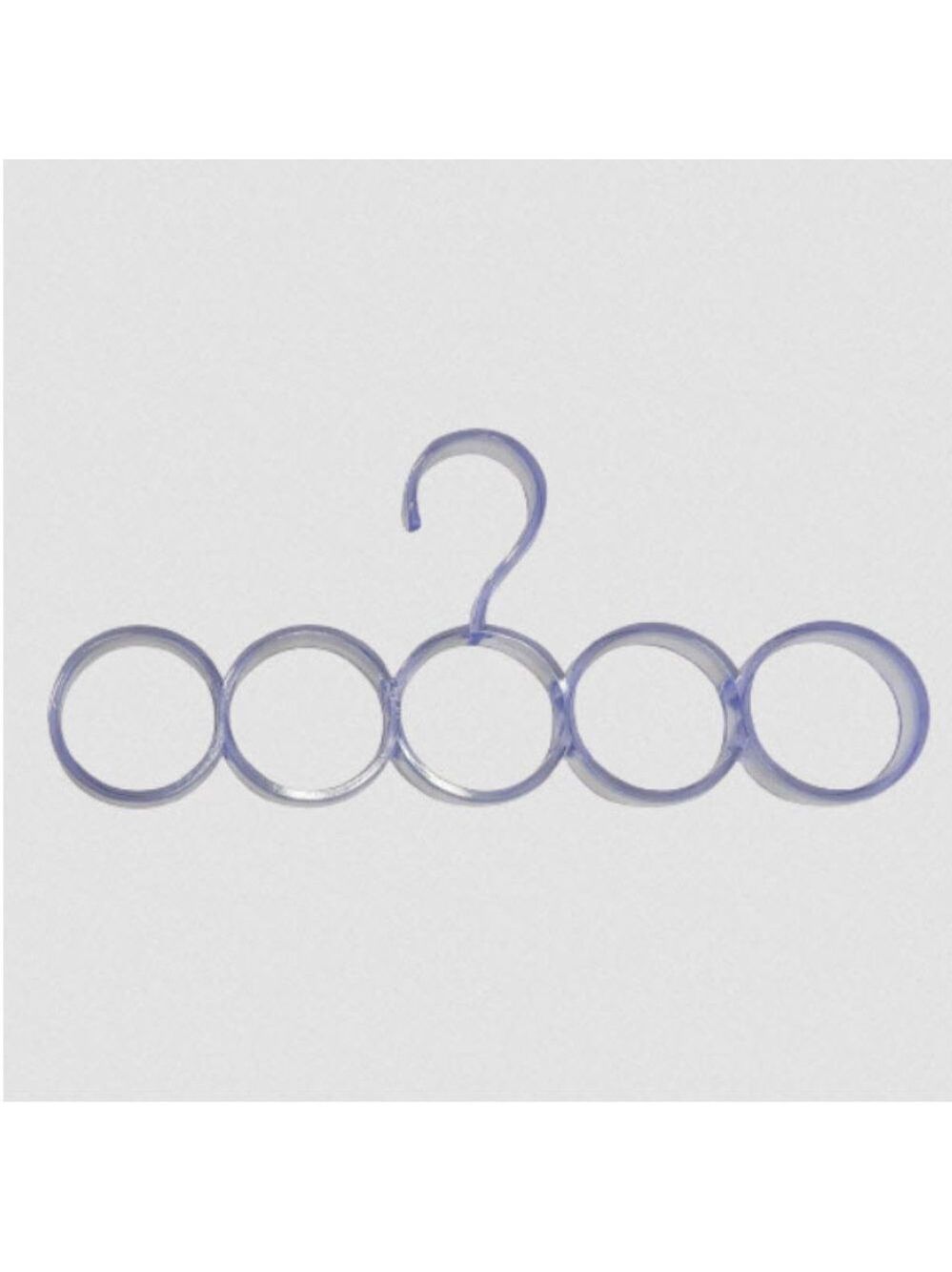 Clear Acrylic Scarf hanger with 5 rings